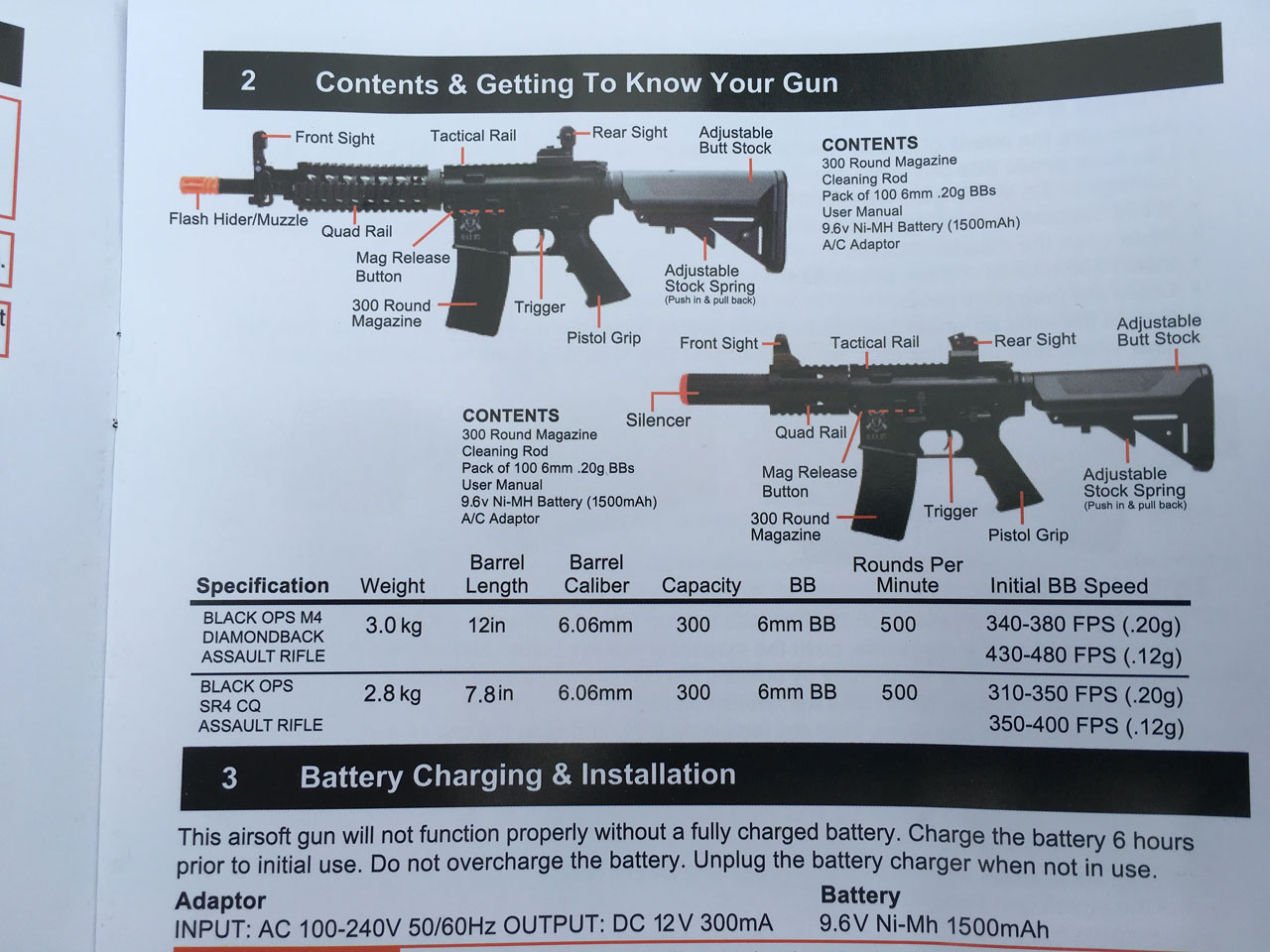 M4 Diamond Back Full Metal Airsoft Assault Rifle - Black Ops USA